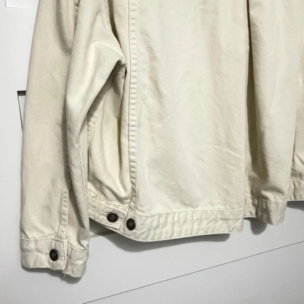 Free People We The free Off-White Opal Swing Denim Jacket Size XS 36076 - Picture 9 of 15